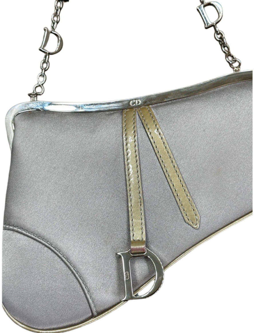 Christian Dior Satin Saddle Bag