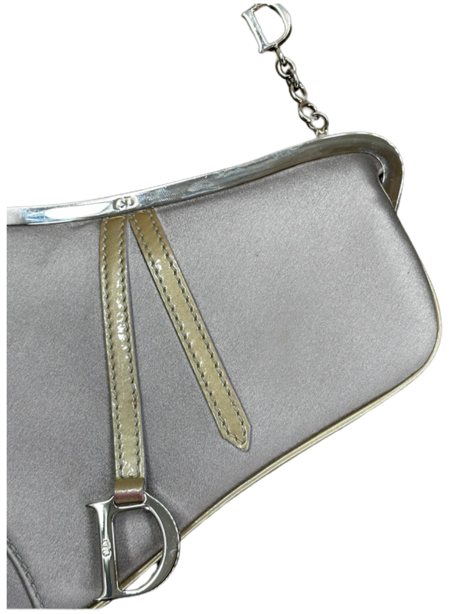Christian Dior Satin Saddle Bag