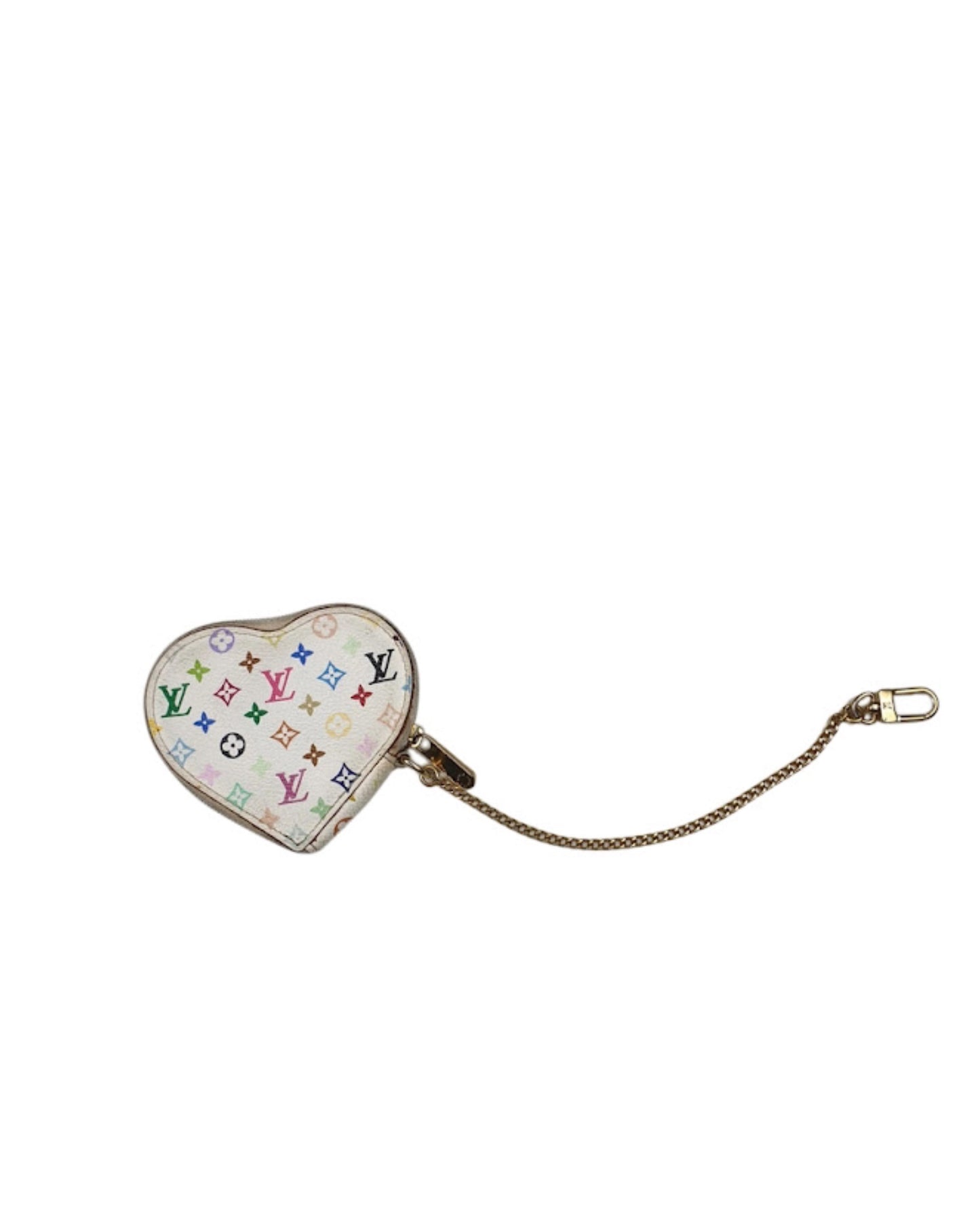 Louis Vuitton Takashi Murakami 2006 Heart Chained Coin Purse