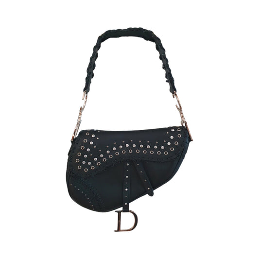 Christian Dior Crystal Studded Saddle Bag