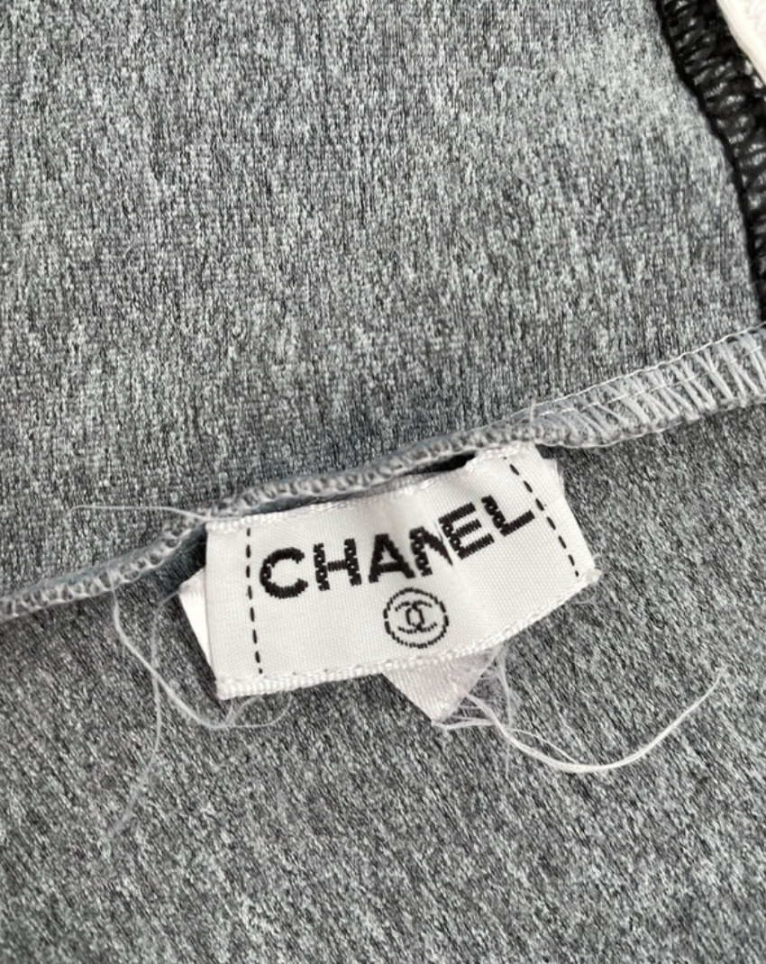 Chanel Spring 1994 Runway Jersey Logo Shorts