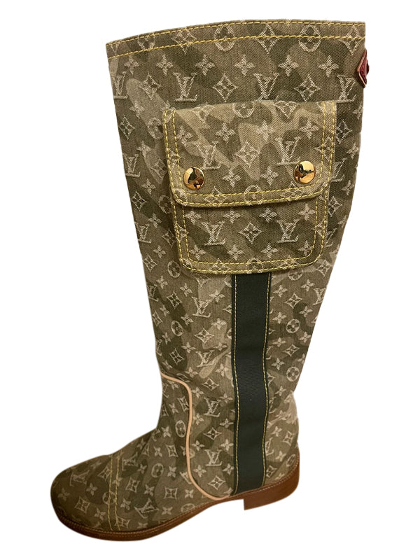 Louis Vuitton Monogramouflage By Takashi Murakami Denim Boots