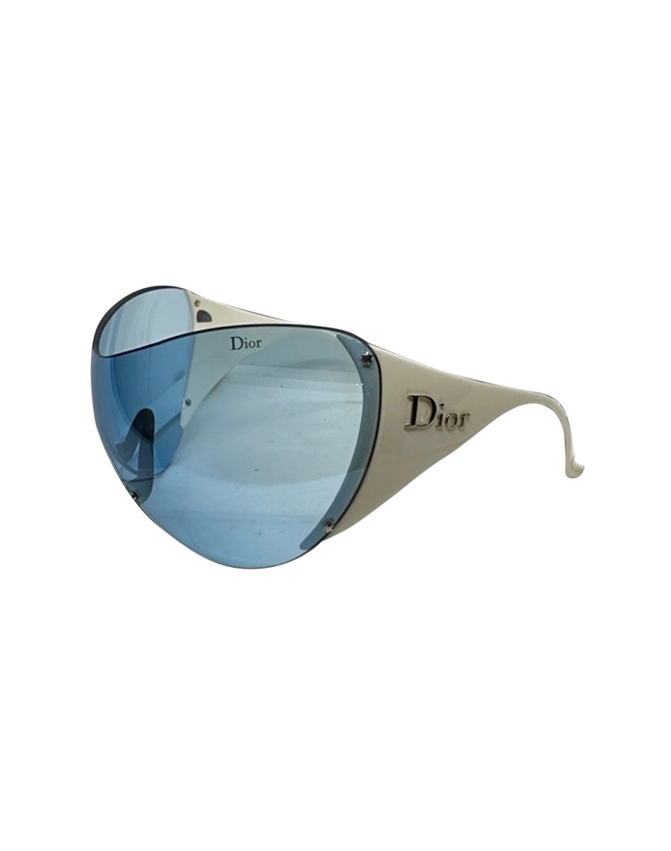 Christian Dior Ski 1 Mask Sunglasses White and blue