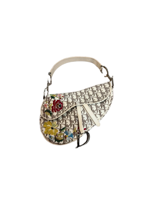 Christian Dior Diorissimo Spring 2005 Flower Monogram Saddle Bag