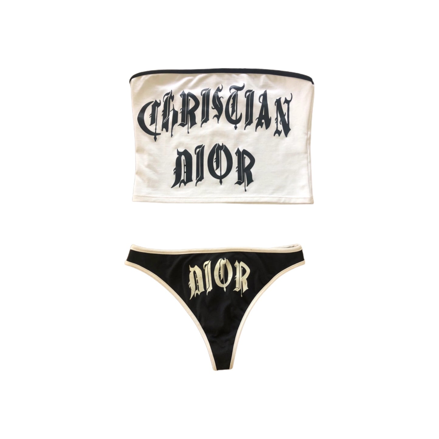 Christian Dior By John Galliano Gothic Two Piece Bikini