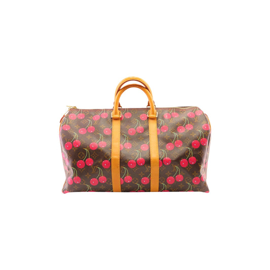 Louis Vuitton Takashi Murakami 45 Cherry Keepall Duffle Bag