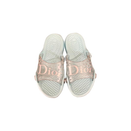 Christian Dior Rubber Logo Slippers