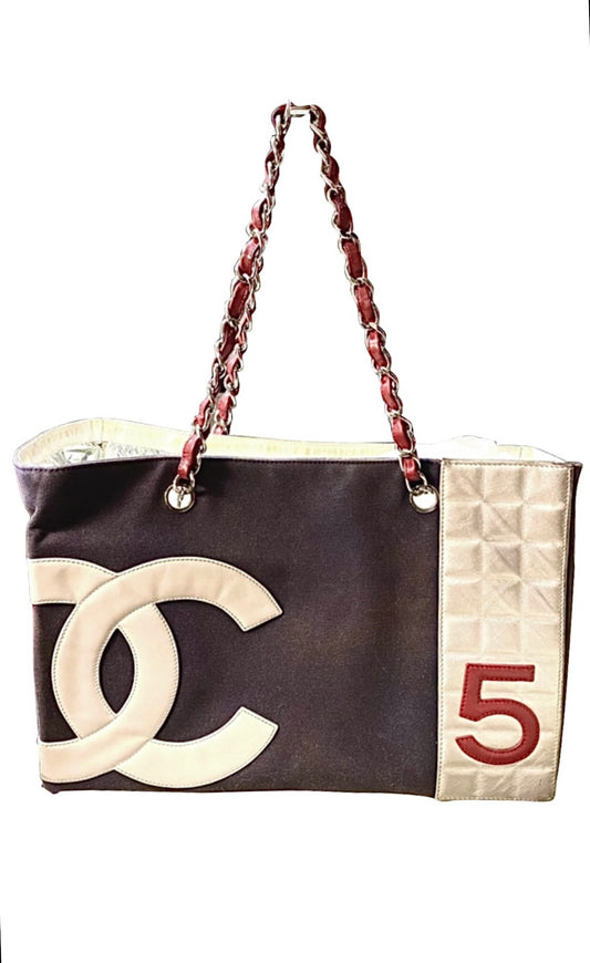 Chanel Grand Shopping Navy Tote Bag