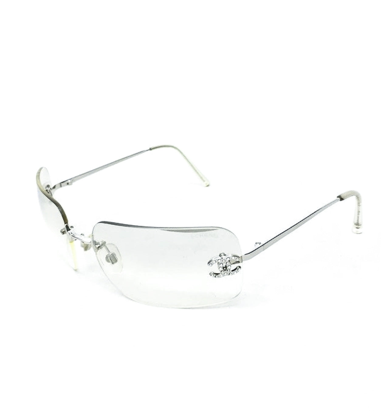 Chanel Frameless Rhinestone CC Sunglasses