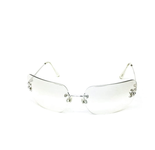 Chanel Frameless Rhinestone CC Sunglasses
